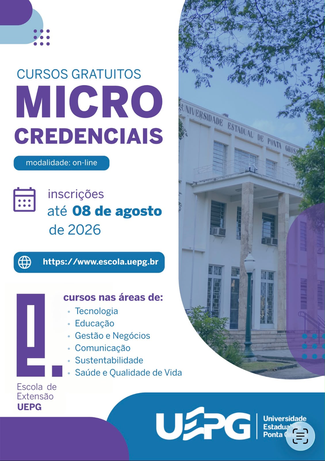Cursos gratuitos têm inscrições abertas