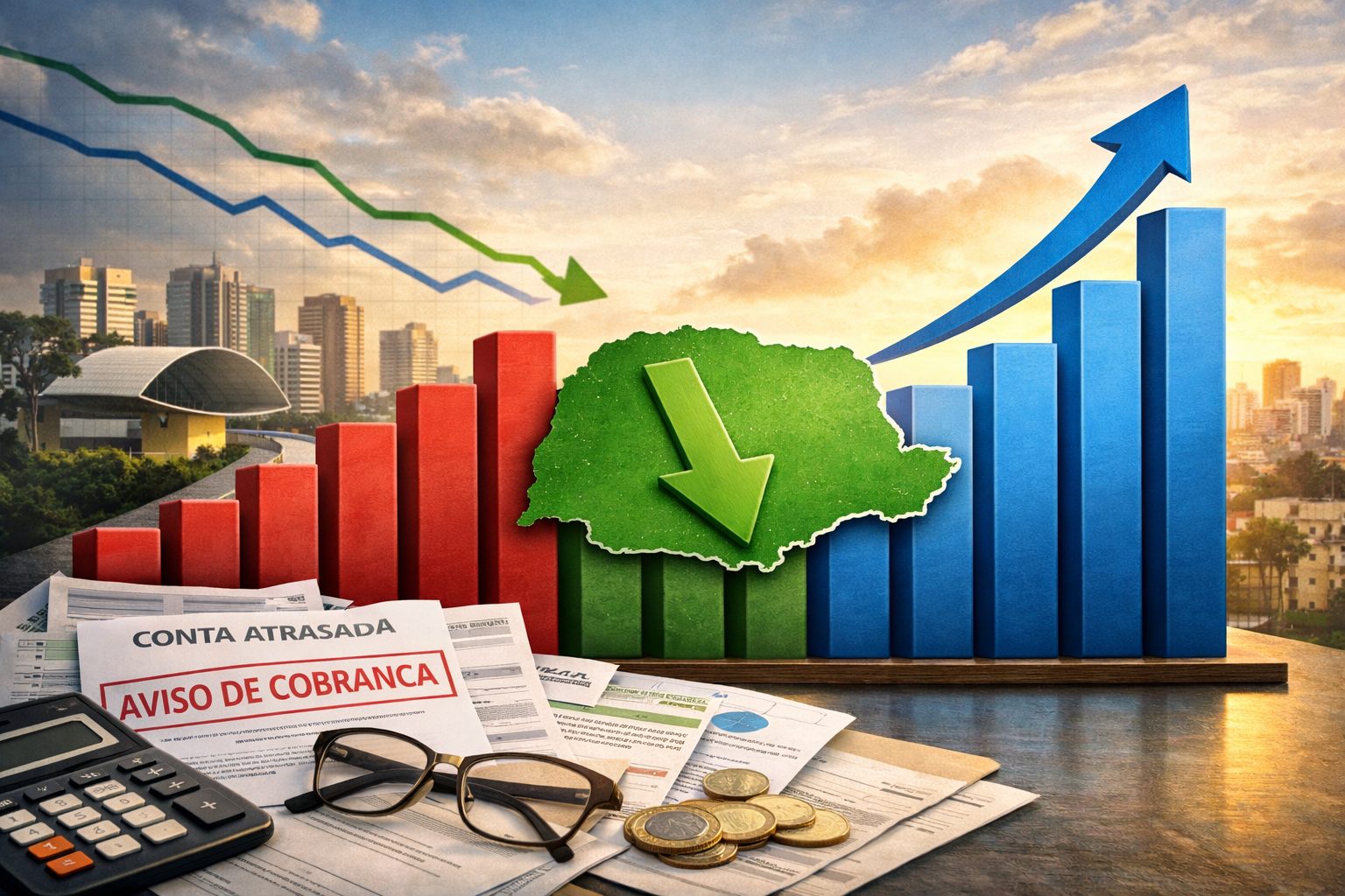 Inadimplência cresce no Paraná mas mantém ritmo abaixo da média nacional