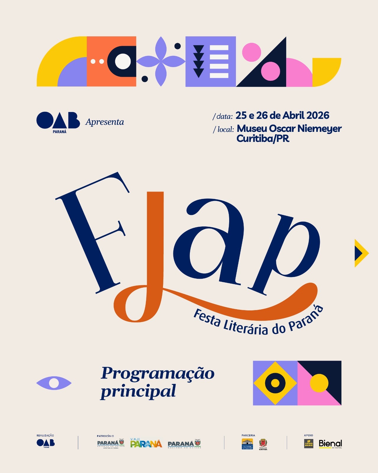 FLAP – Festa Literária do Paraná acontece no próximo fim de semana no Museu Oscar Niemeyer