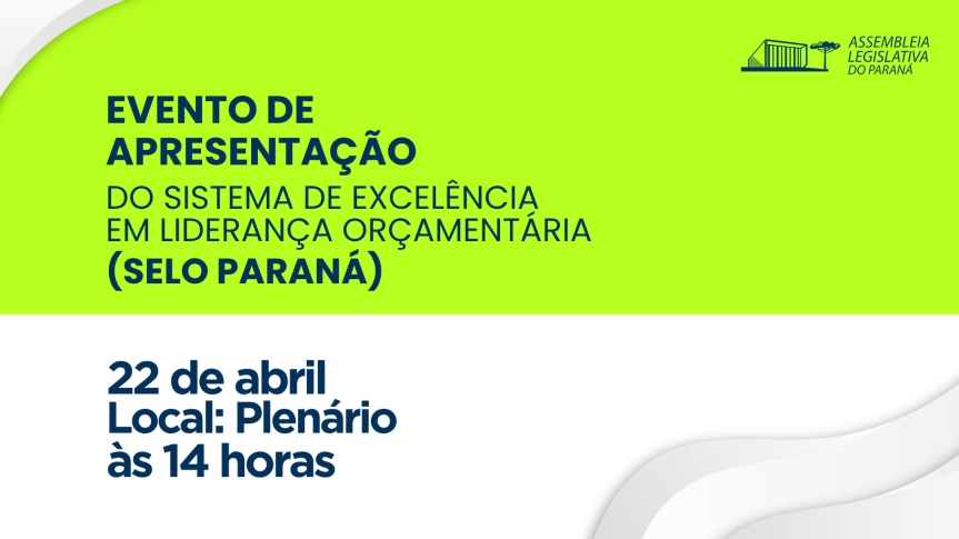 Assembleia sedia cerimônia de premiação do Selo Paraná