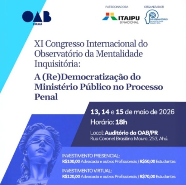 Congresso internacional debate democratização do Ministério Público no processo penal em Curitiba
