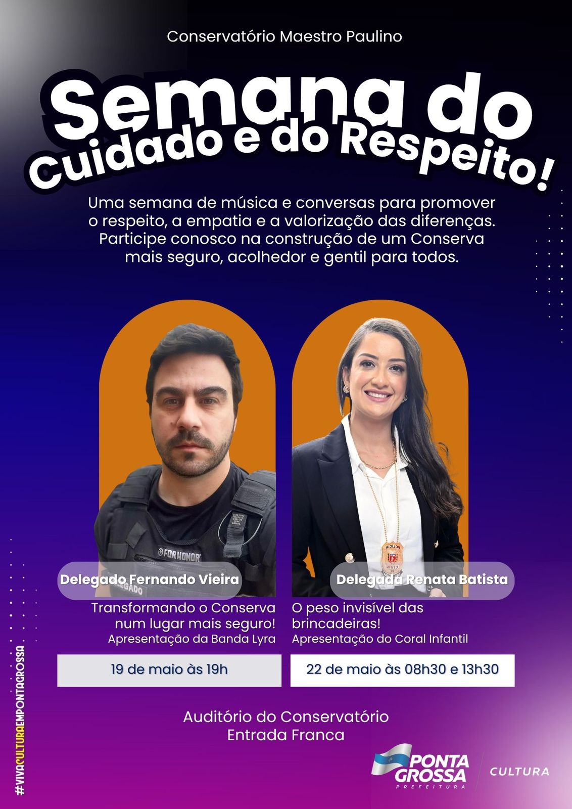 Conservatório cria “Semana do Cuidado e do Respeito”
