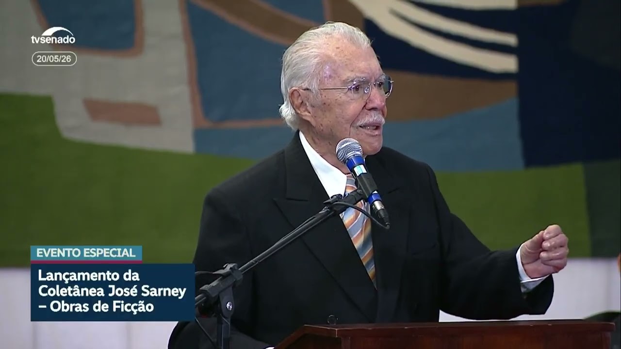 Vídeo: Sarney relança coletânea de romances e reflete sobre vocação e destino