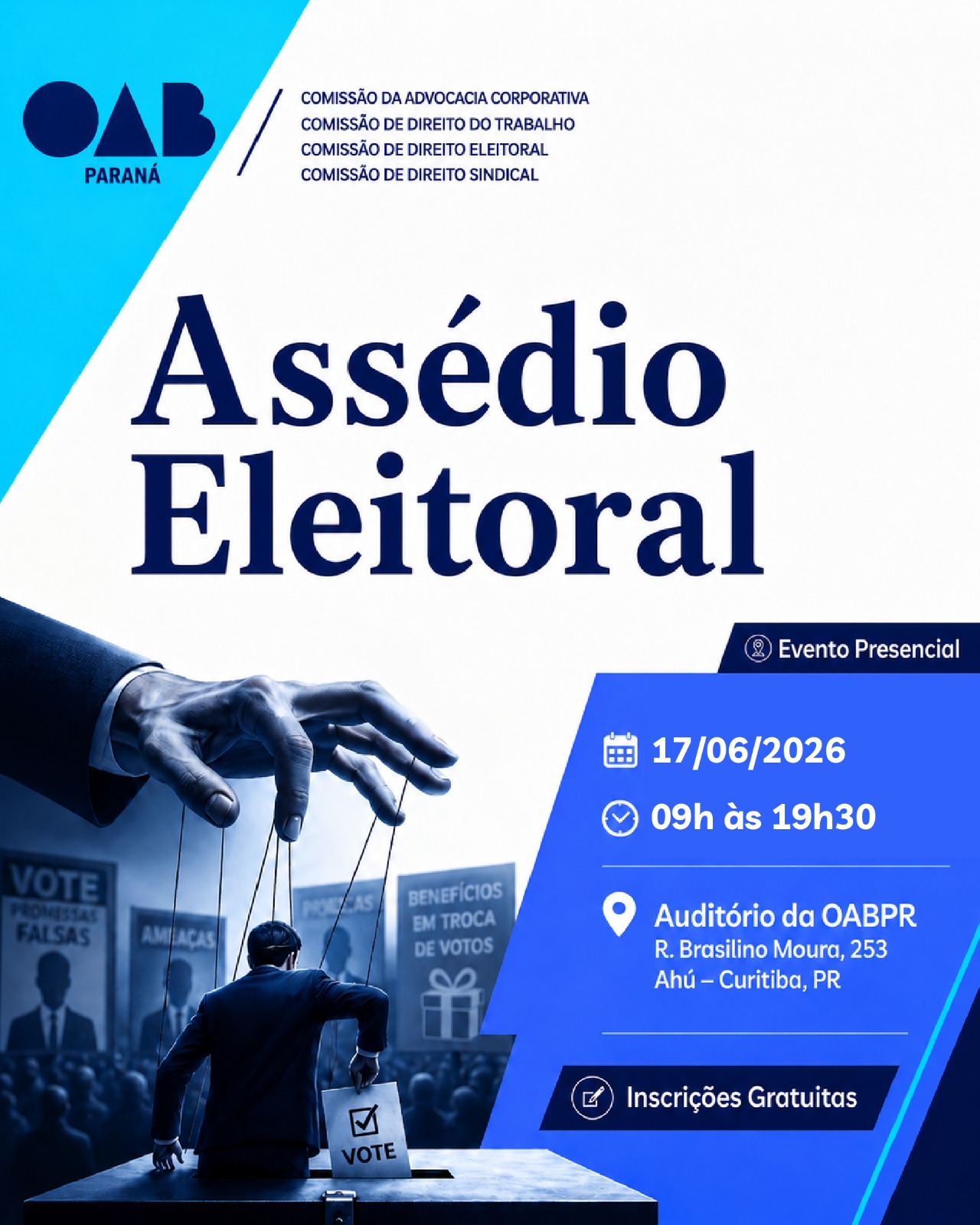 Com eleições se aproximando, OAB Paraná  debate o assédio eleitoral sob múltiplas perspectivas