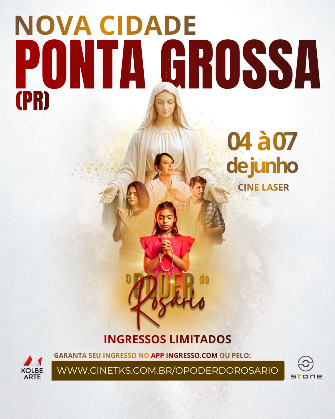 O Poder do Rosário será exibido em Ponta Grossa