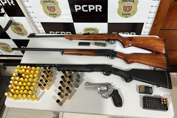 PCPR prende seis e apreende arsenal durante operação contra comércio ilegal de armas