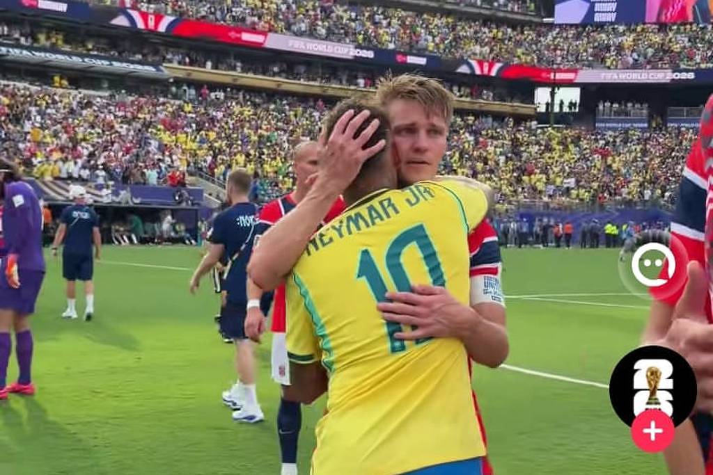 Vídeo de Neymar dando parabéns a noruegueses é o 2º mais visto no TikTok da Fifa durante a Copa